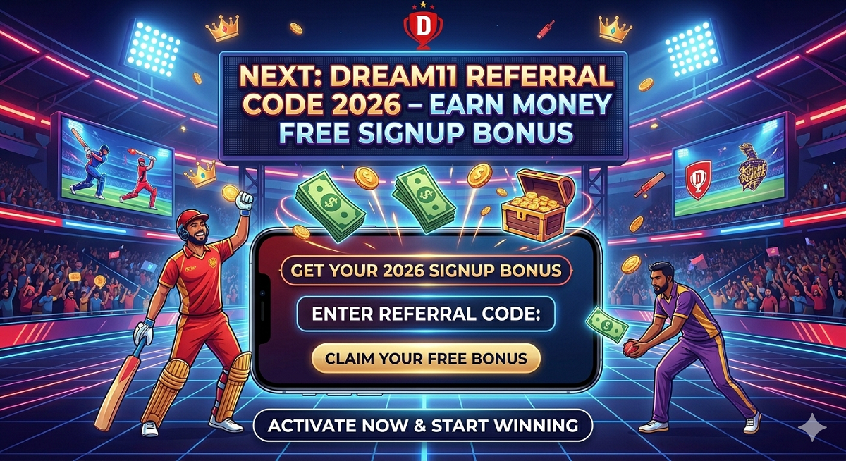 Dream11 Referral Code 2026 – Earn Money Free Signup Bonus