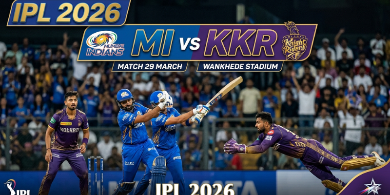 IPL Match 29 March 2026 – MI vs KKR Full Details, Time, Prediction