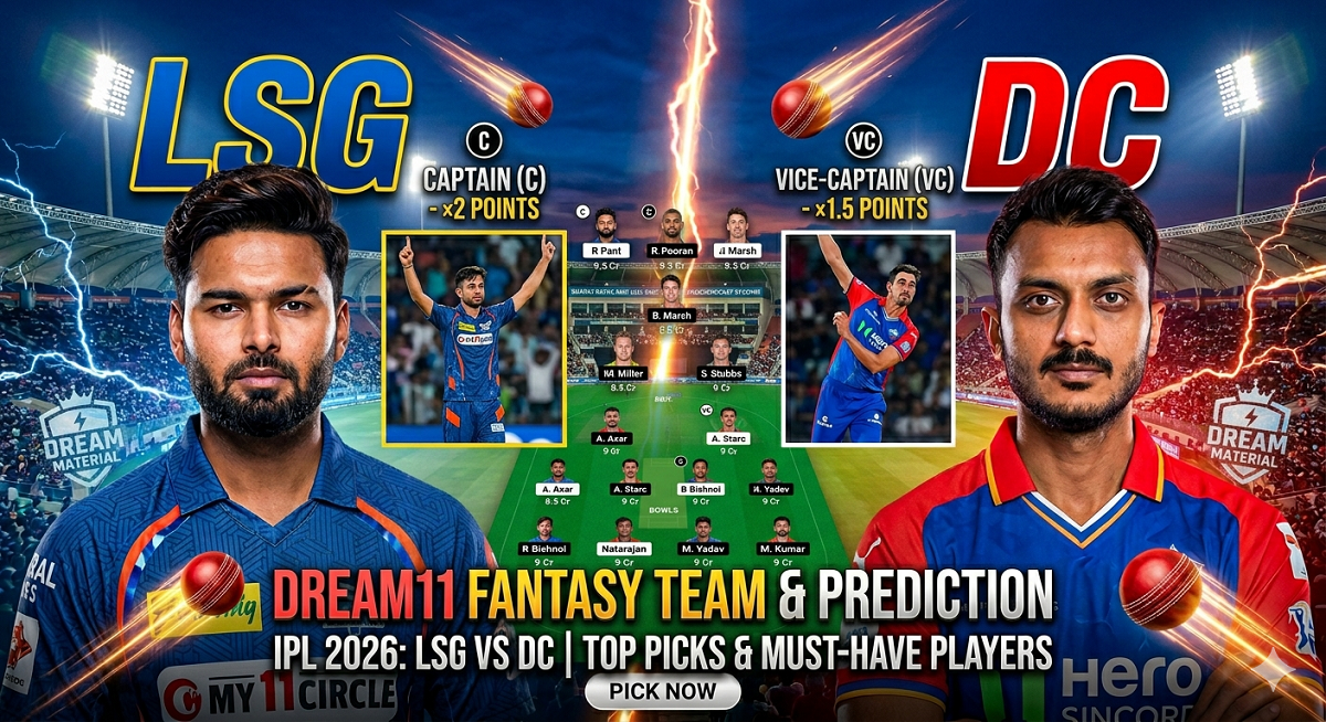 LSG vs DC Dream11 Prediction IPL 2026 Today Match Fantasy Team