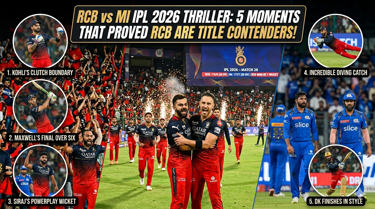 RCB vs MI IPL 2026 Thriller 5 Moments That Proved RCB Are Serious Title Contenders This Season